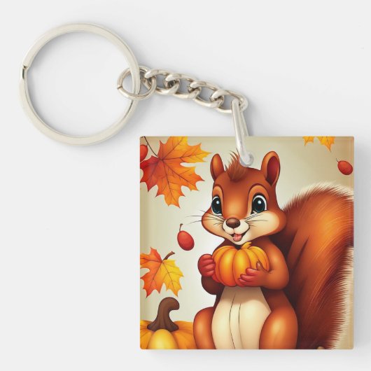 Groeten van de eekhoorn sleutelhanger (Voorkant)