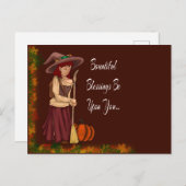 Groeten van de heidense Herfst Briefkaart (Voorkant / Achterkant)