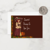 Groeten van de heidense Herfst Notitiekaartje (Voorkant / Achterkant in situ)