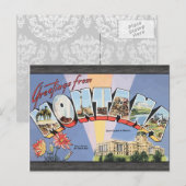 groeten van de hoofdstad Montana in Helena , vi Briefkaart (Voorkant / Achterkant)