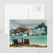 Groeten van de  kaart Bora Bora Bora (Voorkant / Achterkant)