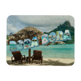 Groeten van de kaart Bora Bora Bora Magneet