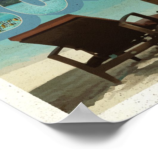 Groeten van de  kaart Bora Bora Bora Poster (Hoek)