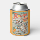  groeten van de kaart van Florida Blikjeskoeler (Blikje Achterkant)
