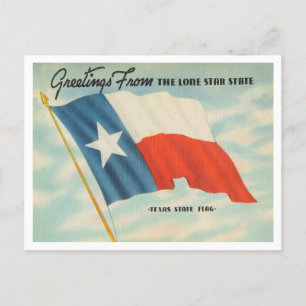 Groeten van de lange sterrenstaat Texas Travel Briefkaart