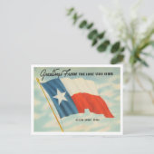 Groeten van de lange sterrenstaat Texas Travel Briefkaart (Staand voorkant)