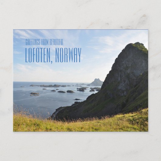 Groeten van de Lofoten-eilanden, Noorwegen fotokaa Briefkaart (Voorkant)