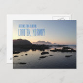 Groeten van de Lofoten-eilanden, Noorwegen fotokaa Briefkaart (Voorkant / Achterkant)