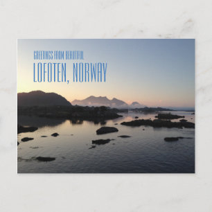Groeten van de Lofoten-eilanden, Noorwegen fotokaa Briefkaart