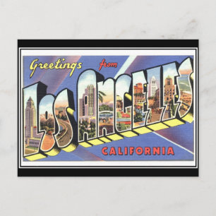 Groeten van de Los Angeles California Vintage Briefkaart