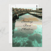  groeten van de Malediven Briefkaart (Voorkant / Achterkant)