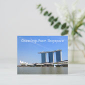 groeten van de marina bay briefkaart (Staand voorkant)