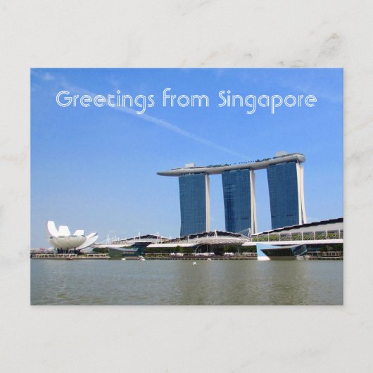 groeten van de marina bay briefkaart (Voorkant)