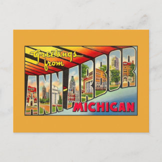  groeten van de MI van Ann Arbor Briefkaart