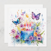 Groeten van de natuur: Floral Butterfly Birthday (Voorkant / Achterkant)