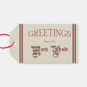 Groeten van de Noordpool Cadeaulabel (Achterkant Horizontaal)