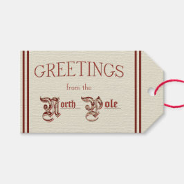 Groeten van de Noordpool Cadeaulabel