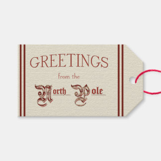 Groeten van de Noordpool Cadeaulabel