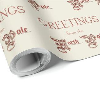 Groeten van de Noordpool Cadeaupapier