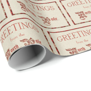 Groeten van de Noordpool Cadeaupapier