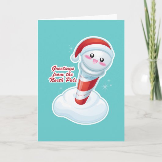 Groeten van de Noordpool Feestdagen Kaart (Voorkant)