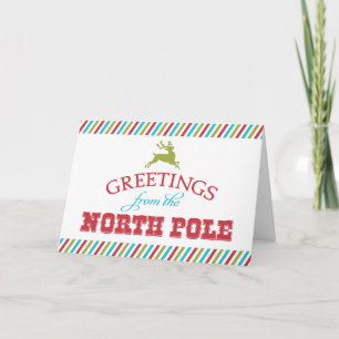 Groeten van de Noordpool Feestdagen Kaart
