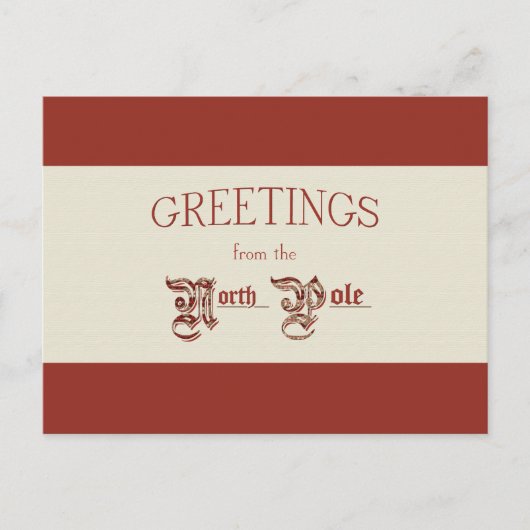 Groeten van de Noordpool Feestdagenkaart (Voorkant)