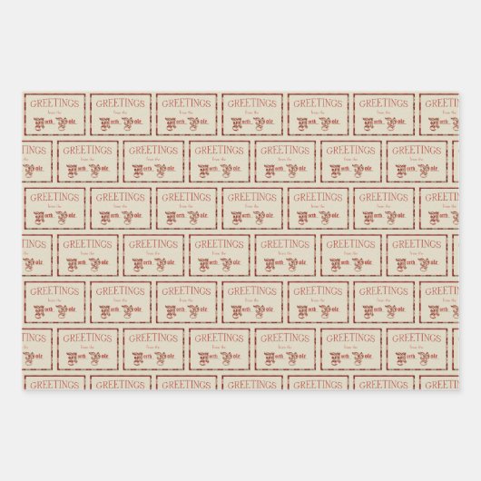 Groeten van de Noordpool Inpakpapier Vel (Voorkant)