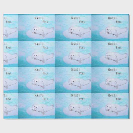 Groeten van de Noordpoolzeeën en de Baby zeeën Cadeaupapier (Vlak)