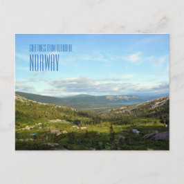 Groeten van de Noorse landschapsfotokaart Briefkaart