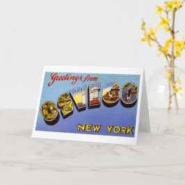 Groeten van de Oswego New York Vintage Kaart