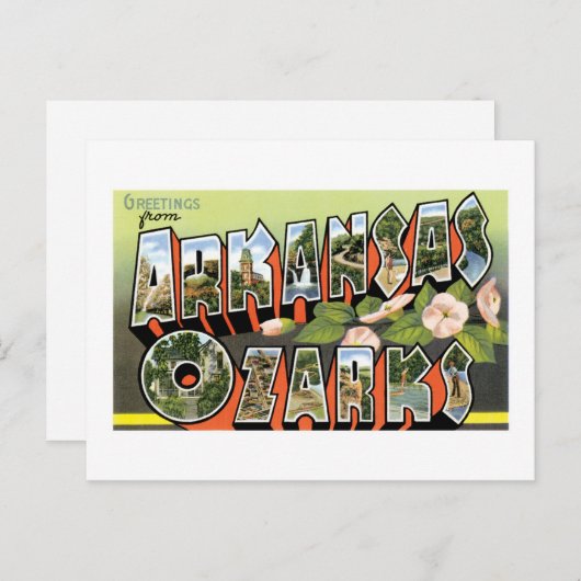 Groeten van de Ozarks. Briefkaart (Voorkant / Achterkant)