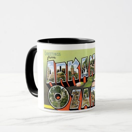 Groeten van de Ozarks. Mok (Voorkant links)