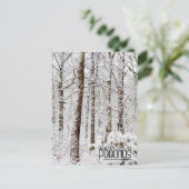 Groeten van de Poconos!Snowy Pocono Woodlands Briefkaart (Staand voorkant)