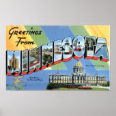  groeten van de reis van Minnesota Poster (Voorkant)