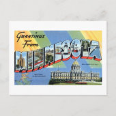 groeten van de reisposter van Minnesota Briefkaart (Voorkant)