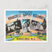 Groeten van de Ridgecrest Baptist Assembly Briefkaart (Voorkant)