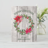 Groeten van de Rustic Business Season Persoonlijk Feestdagenkaart (Staand voorkant)