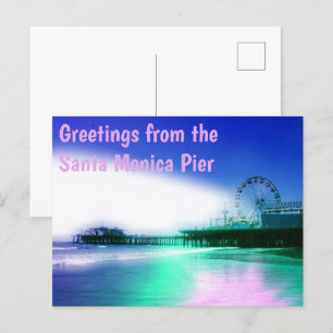 Groeten van de Santa Monica Pier Briefkaart