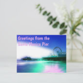Groeten van de Santa Monica Pier Briefkaart (Staand voorkant)