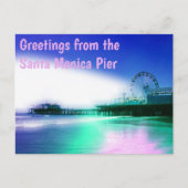 Groeten van de Santa Monica Pier Briefkaart (Voorkant)