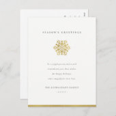 GROETEN VAN DE SEIZOENEN VAN HET KOORD VAN DE FEESTDAGENKAART (Voorkant / Achterkant)