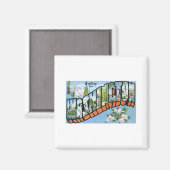 Groeten van de staat Washington Magneet (Voorkant / Achterkant)