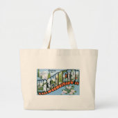 Groeten van de staat Washington. postkaart Grote Tote Bag (Voorkant)