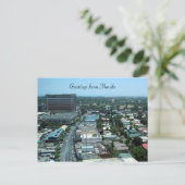 groeten van de stad manila briefkaart (Staand voorkant)