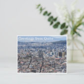 groeten van de stad quito briefkaart (Staand voorkant)