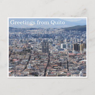 groeten van de stad quito briefkaart