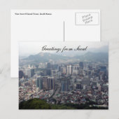 groeten van de stad seoul briefkaart (Voorkant / Achterkant)
