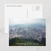groeten van de stad seoul briefkaart (Voorkant / Achterkant)