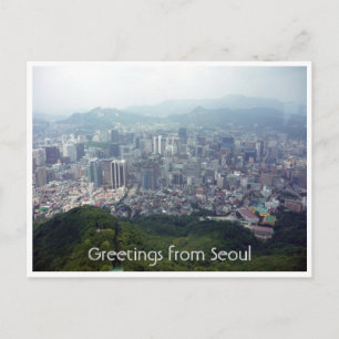 groeten van de stad seoul briefkaart